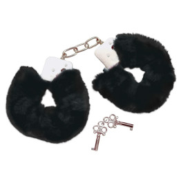 Black Plush Handcuffs