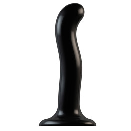 Prostate and G Spot Curved Dildo Medium Black