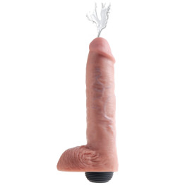 King Cock 11 Inch Squirting Cock With Balls Flesh