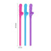 Pack Of 9 Willy Straws Blue Pink And Purple