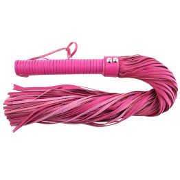 Large Pink Leather Flogger