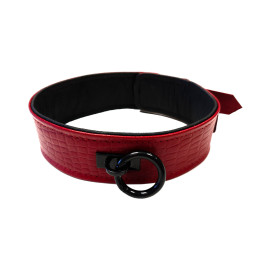 Leather Croc Print Collar