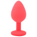 Medium Red Jewelled Silicone Butt Plug