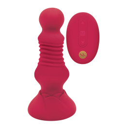 Remote Thrusting Rosebud Butt Plug