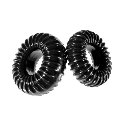 XPlay Gear Slim Ribbed Cock Rings 2 Pack